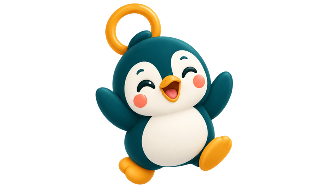 Pingüino mascota de KLIKKA